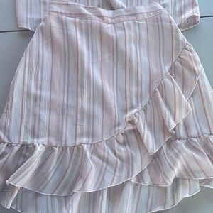 2 pc set of blouse and ruffle skirt